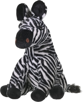 República Salvaje cebra Plush, animal de peluche, juguete de peluche, regalos para niños, abrazos 12 pulgadas, multicolor