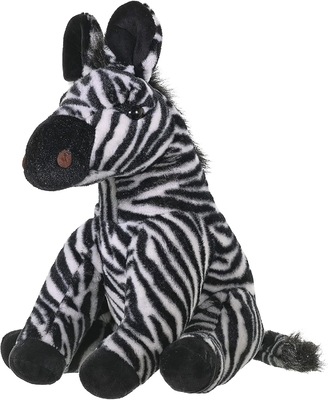 República Salvaje cebra Plush, animal de peluche, juguete de peluche, regalos para niños, abrazos 12 pulgadas, multicolor