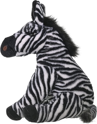 República Salvaje cebra Plush, animal de peluche, juguete de peluche, regalos para niños, abrazos 12 pulgadas, multicolor