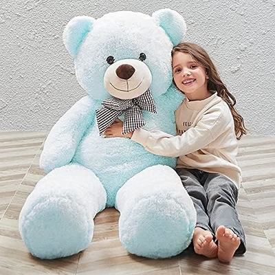 Misscindy Gigante Oso de peluche de peluche animales rellenos para novia o niños 47 pulgadas, (Blanco)