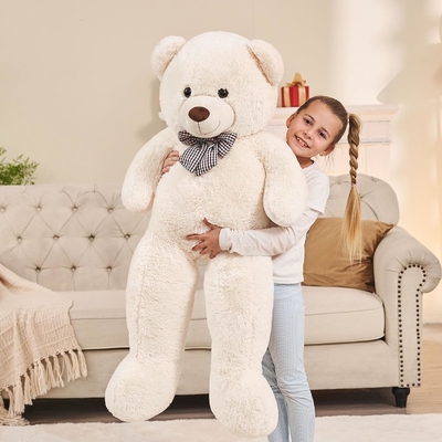 Misscindy Gigante Oso de peluche de peluche animales rellenos para novia o niños 47 pulgadas, (Blanco)