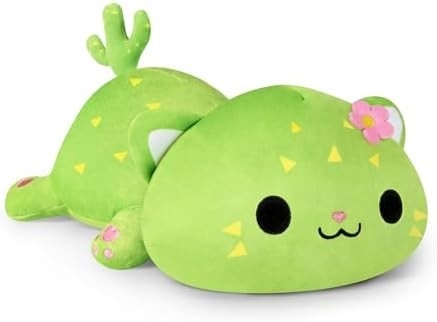 Onsoyours lindo gatito juguete de peluche de 25,5&quot; animal relleno mascota de gato anime suave gato almohada de peluche grande para niños (blanco A, 25.5