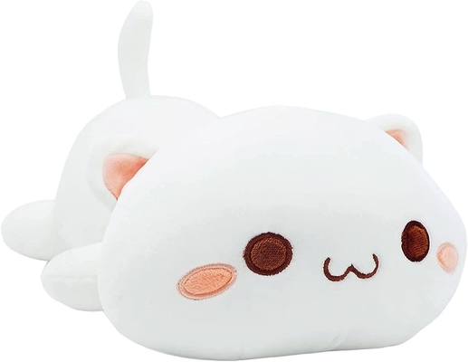 Onsoyours lindo gatito juguete de peluche de 25,5&quot; animal relleno mascota de gato anime suave gato almohada de peluche grande para niños (blanco A, 25.5