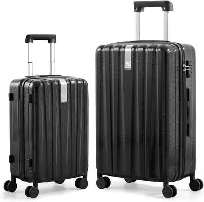 Conjunto de 2 piezas de equipaje de mano con ruedas PC maletas de carcasa dura maletas ligeras maletas de viaje grandes