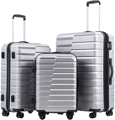 Valija PC ABS TSA equipaje de 3 piezas conjunto de cerradura girador Carry on (azul azul)