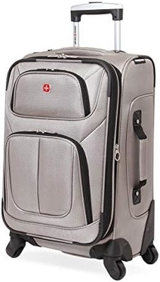 Equipaje expandible de lado blando, negro, de 29 pulgadas.