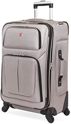 Equipaje expandible de lado blando, negro, de 29 pulgadas.