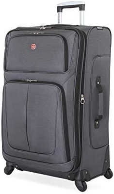 Equipaje expandible de lado blando, negro, de 29 pulgadas.