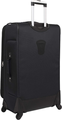 Equipaje expandible de lado blando, negro, de 29 pulgadas.