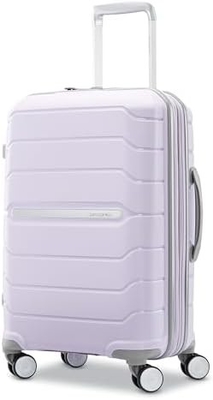Hardside expandible con ruedas de doble girador, portable de 21 pulgadas, blanco