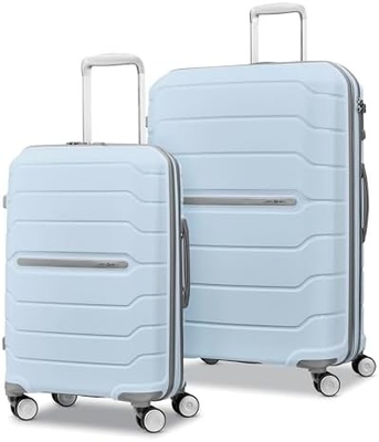 Hardside expandible con ruedas de doble girador, portable de 21 pulgadas, blanco