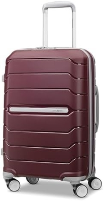 Hardside expandible con ruedas de doble girador, portable de 21 pulgadas, blanco