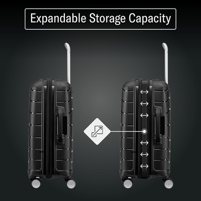 Hardside expandible con ruedas de doble girador, portable de 21 pulgadas, blanco