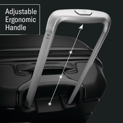 Hardside expandible con ruedas de doble girador, portable de 21 pulgadas, blanco