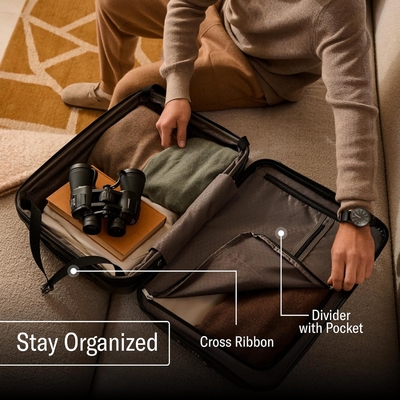 Hardside expandible con ruedas de doble girador, portable de 21 pulgadas, blanco