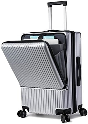 20 pulgadas de Aluminio Cuadro Hardside Spinner Rueda de equipaje, Construido en TSA cerradura Llevar en la maleta, con soporte de taza y puerto USB
