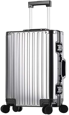 El equipaje de aluminio de la cabina de equipaje maleta de costado duro (Plata, 20 pulgadas de mano) Visita la tienda Sindermore