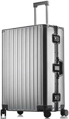 El equipaje de aluminio de la cabina de equipaje maleta de costado duro (Plata, 20 pulgadas de mano) Visita la tienda Sindermore