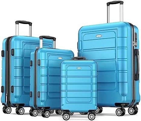 Conjuntos de equipaje PC+ABS expandible maleta duradera doble ruedas TSA cerradura 3pcs vino tinto