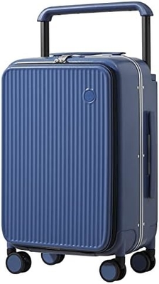 Equipaje de lujo de diseño de manija ancha Valija de viaje de rodadura PC de lado duro con marco de aluminio ruedas giratorias huecas,