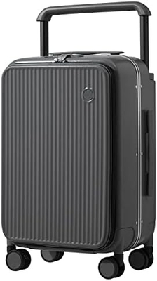 Equipaje de lujo de diseño de manija ancha Valija de viaje de rodadura PC de lado duro con marco de aluminio ruedas giratorias huecas,
