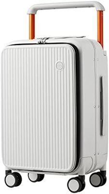 Equipaje de lujo de diseño de manija ancha Valija de viaje de rodadura PC de lado duro con marco de aluminio ruedas giratorias huecas,