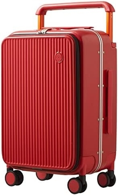 Equipaje de lujo de diseño de manija ancha Valija de viaje de rodadura PC de lado duro con marco de aluminio ruedas giratorias huecas,
