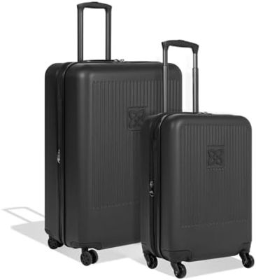 Maleta duradera con panel de compresión exterior de malla anti-aplastamiento y correa de compresión diseñada para viajes sin complicaciones