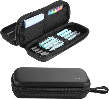 ProCase Casilla de lápiz de bolígrafo, EVA de 2 capas de cerradura Bolsa de lápiz de bolígrafo Bolsa de gran capacidad Organizador de almacenamiento de papelería para la escuela