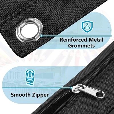 Cuadro de lápiz de encuadre con cremallera lisa, caja de lápiz de ventana transparente para encuadre, bolso de lápiz de encuadre de 3 anillos de gran capacidad