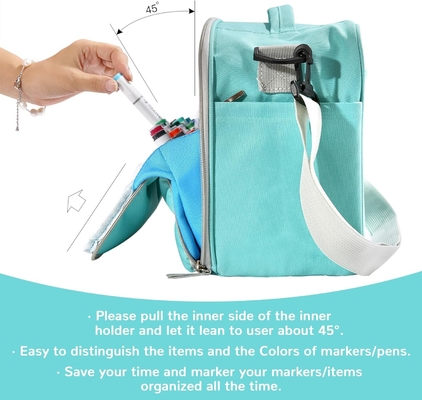 Almacenamiento Bolso para bolígrafos de marcador Pincelas de lápiz de colorear Libros Arte y artesanía Suministros Herramientas Cosméticos, hasta 130 bolígrafos