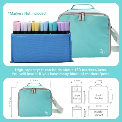 Almacenamiento Bolso para bolígrafos de marcador Pincelas de lápiz de colorear Libros Arte y artesanía Suministros Herramientas Cosméticos, hasta 130 bolígrafos