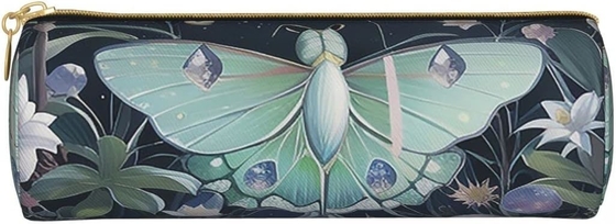 Casilla de lápiz mariposa para mujeres Bolso de bolígrafo cilindro cerradura portátil pequeña sencilla duradera ligera para bolsa de almacenamiento