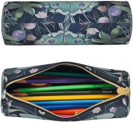 Casilla de lápiz mariposa para mujeres Bolso de bolígrafo cilindro cerradura portátil pequeña sencilla duradera ligera para bolsa de almacenamiento