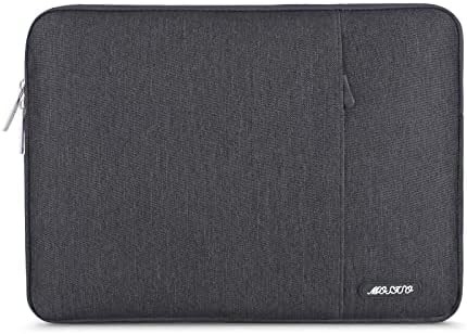 Bolso de manga para computadora portátil Compatible con MacBook Air 13 M3 A3113 M2 /Pro 13 M2 M1,Cuadro vertical de poliéster con bolsillo, gris