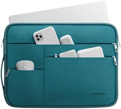 Adecuado para,MacBook Pro 13-14 pulgadas, PET reciclado portátil caso de transporte con mango y bolsillo de accesorios