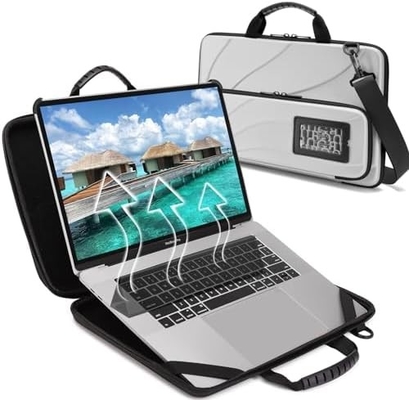 BUG 14.2-15.6 pulgadas portátil caja de cáscara dura, portátil de protección de la caja de transporte con soporte para la disipación de calor