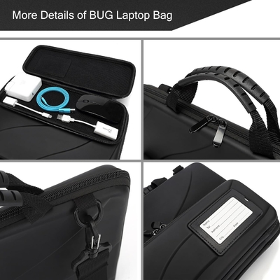 BUG 14.2-15.6 pulgadas portátil caja de cáscara dura, portátil de protección de la caja de transporte con soporte para la disipación de calor
