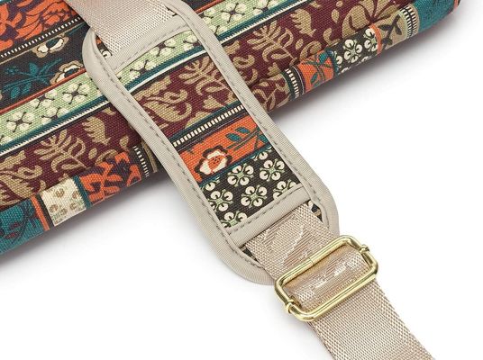 Bolso para portátil diseñado para portátiles de 12,5 a 14 pulgadas con interior acolchado de tela de lona estampada y múltiples opciones de transporte