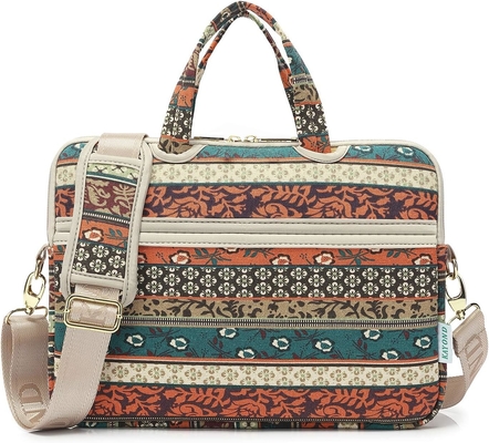 Red Bohemia Patten portátil a prueba de agua hombro bolso de mensajería funda manga para 12 pulgadas 13,3 pulgadas portátil