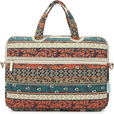 Red Bohemia Patten portátil a prueba de agua hombro bolso de mensajería funda manga para 12 pulgadas 13,3 pulgadas portátil