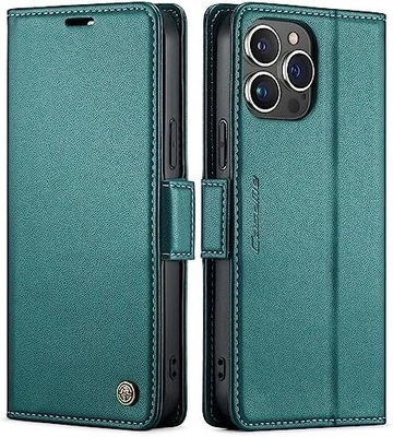 Portada QLTYPRI para iPhone 13/14, [bloqueo RFID] soporte de ranura para tarjetas de crédito para protección a prueba de choques de la caja del teléfono
