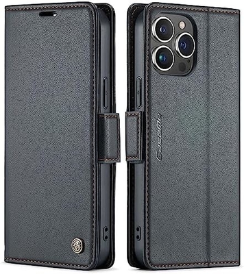 Portada QLTYPRI para iPhone 13/14, [bloqueo RFID] soporte de ranura para tarjetas de crédito para protección a prueba de choques de la caja del teléfono