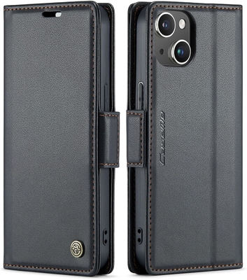 Portada QLTYPRI para iPhone 13/14, [bloqueo RFID] soporte de ranura para tarjetas de crédito para protección a prueba de choques de la caja del teléfono