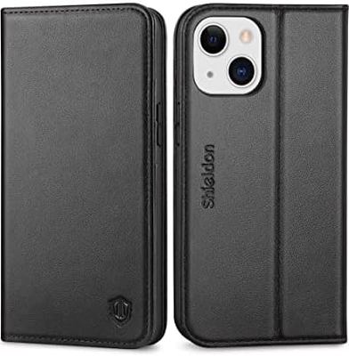 Cuerpo de cartera plegable de cuero sello magnético soporte de ranura de tarjeta de bloqueo RFID Cuerpo totalmente protegido compatible con el iPhone 13