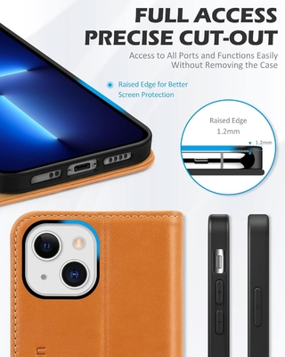Cuerpo de cartera plegable de cuero sello magnético soporte de ranura de tarjeta de bloqueo RFID Cuerpo totalmente protegido compatible con el iPhone 13