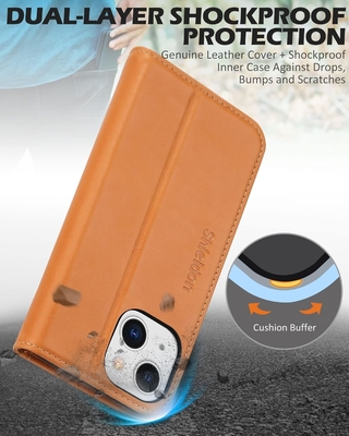 Cuerpo de cartera plegable de cuero sello magnético soporte de ranura de tarjeta de bloqueo RFID Cuerpo totalmente protegido compatible con el iPhone 13