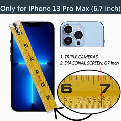 Portadores de tarjetas con iPhone 13 Pro Max, portador de anillo giratorio de 360 °, estuche de ranura para tarjetas de portador de cuero, cubierta resistente a los golpes RFID,