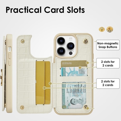 iPhone 13Pro Max 6.7&quot;, funda de cartera con soporte de tarjeta, funda de protección de cuero con soporte de anillo,