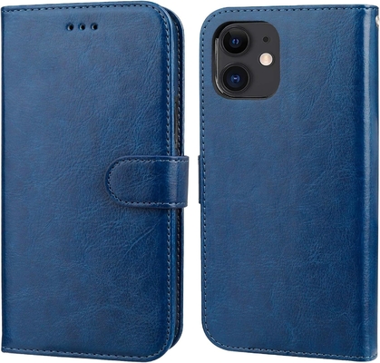 Compatible con el iPhone 12/Pro cartera de bolsillo con soporte de tarjeta PU pieza de piele soporte de pulsera a prueba de golpes clamshell 6,1 pulgadas